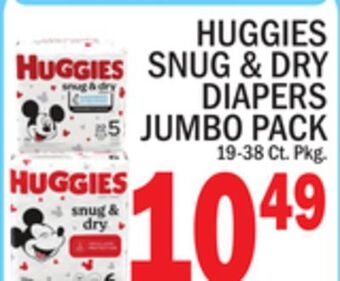 C Town Huggies snug & dry diapers jumbo pack offer