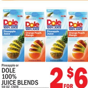 C Town Dole 100% juice blends offer