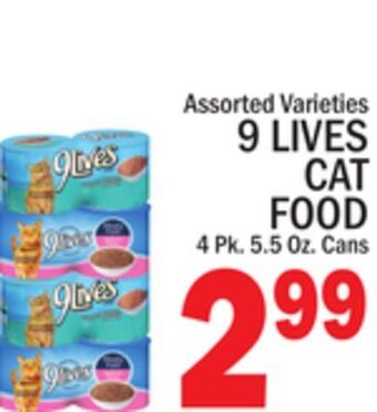 C Town 9 lives cat food offer
