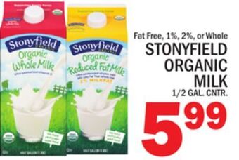 C Town Stonyfield organic milk offer