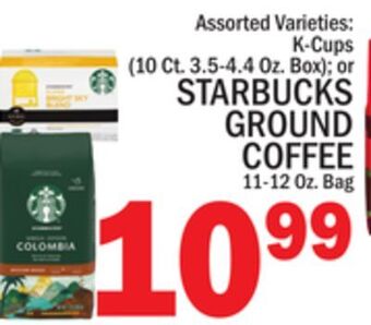 C Town Starbucks ground coffee 11-12 oz. bag offer