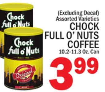 C Town Chock full o'nuts coffee offer