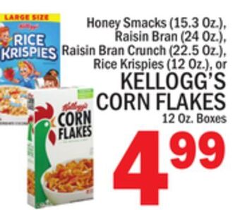 C Town Kellogg's corn flakes, 12 oz. boxes offer