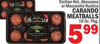 C Town Carando meatballs offer
