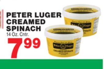Bravo Supermarkets Peter luger creamed spinach offer