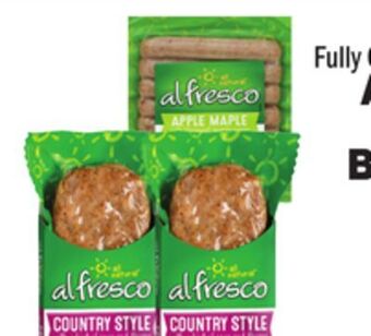 Bravo Supermarkets Al fresco chicken breakfast sausage patties offer
