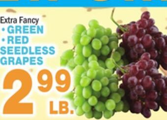 Bravo Supermarkets Green red seedless grapes offer