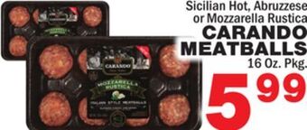 Bravo Supermarkets Carando meatballs offer