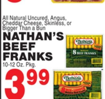 Bravo Supermarkets Nathan's beef franks offer