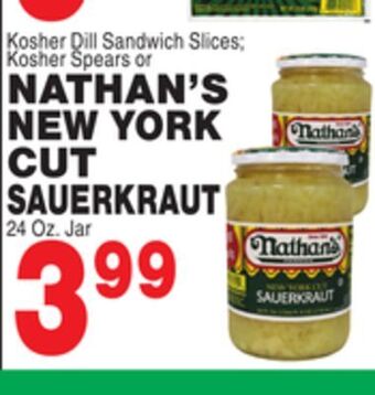 Bravo Supermarkets Nathan's new york cut sauerkraut offer
