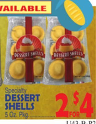 Bravo Supermarkets Specialty dessert shells offer