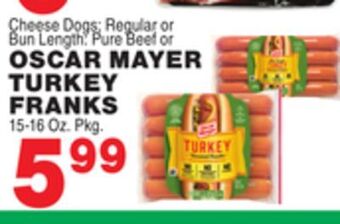 Bravo Supermarkets Oscar mayer turkey franks offer