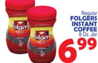 Bravo Supermarkets Folgers instant coffee offer