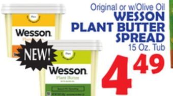 Bravo Supermarkets Wesson plant butter spread offer