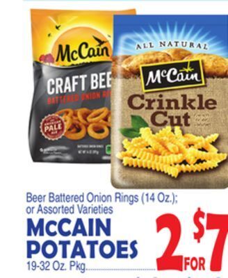 Bravo Supermarkets Mccain potatoes 19-32 oz. pkg. offer