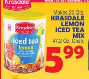Bravo Supermarkets Krasdale lemon iced tea mix offer