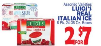 Bravo Supermarkets Luigi's real italian ice offer