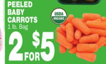 Bravo Supermarkets Peeled baby carrots offer