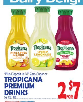 Bravo Supermarkets Tropicana premium drinks offer