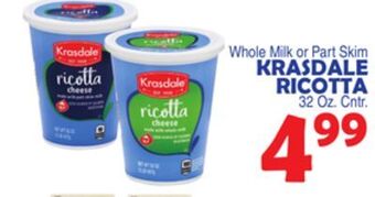 Bravo Supermarkets Krasdale ricotta offer