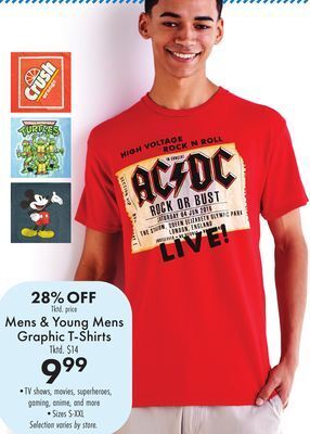 Boscov's Mens & young mens graphic t-shirts offer