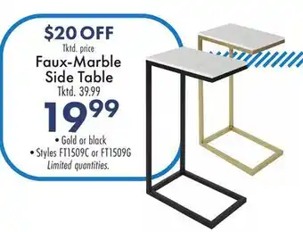 Boscov's Faux-marble side table offer