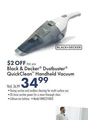 Boscov's Black & decker® dustbuster® quickclean™ handheld vacuum offer