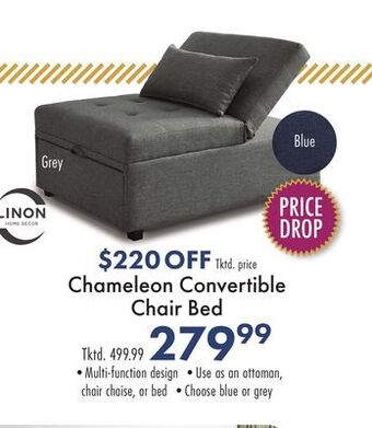 Boscov's Chameleon convertible chair bed offer