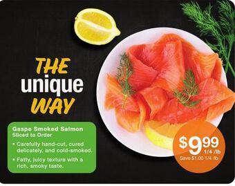 Fairway Store Market Gaspe smoked salmon offer