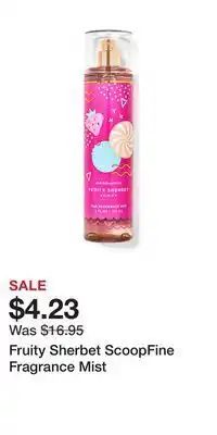 Bath & Body Works Fruity sherbet scoopfine fragrance mist offer