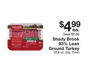 Fairway Store Market Shady brook 93% lean ground turkey offer