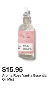 Bath & Body Works Aroma rose vanilla essential oil mist offer