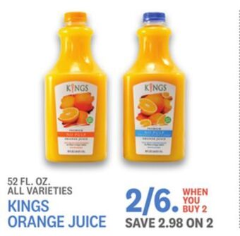 Kings Food Markets Kings orange juice offer