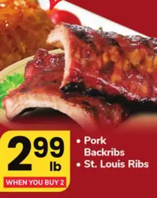 ACME Pork backribs, st. louis ribs offer