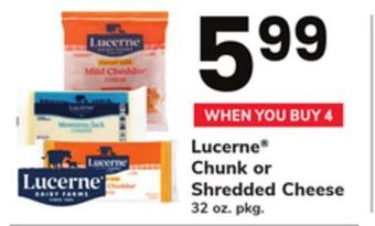 ACME Lucerne® chunk or shredded cheese offer