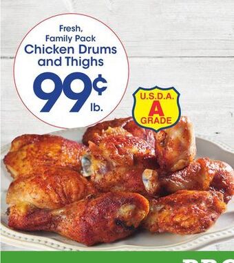 Price Rite Chicken drums and thighs offer