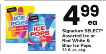 ACME Signature select® assorted ice or red white & blue ice pops offer