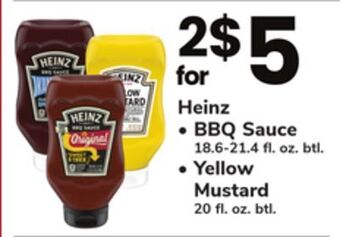 ACME Heinz bbq sauce 18.6-21.4 fl. oz. btl., yellow mustard 20 fl. oz. btl offer