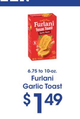 Price Rite Furlani garlic toast offer
