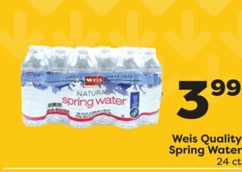 Weis Markets Weis quality spring water offer