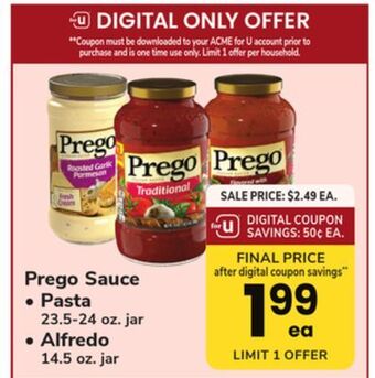 ACME Prego sauce offer