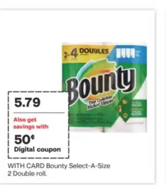 CVS Bounty select-a-size 2 double roll offer
