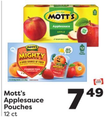 Weis Markets Mott's applesauce pouches offer