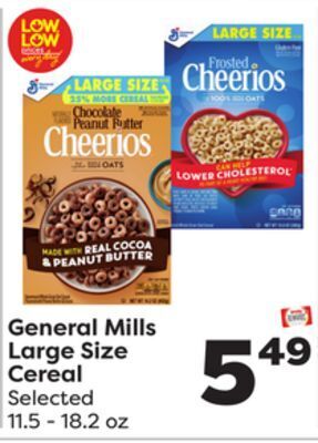 Weis Markets General mills large size cereal offer