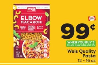 Weis Markets Weis quality pasta offer