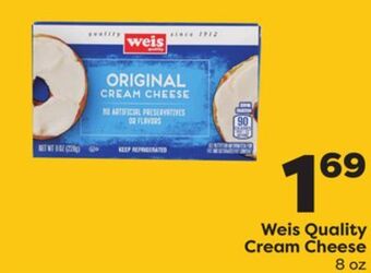 Weis Markets Weis quality cream cheese offer