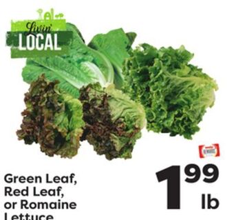 Weis Markets Green leaf, red leaf, or romaine lettuce offer