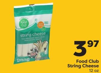 Weis Markets Food club string cheese offer