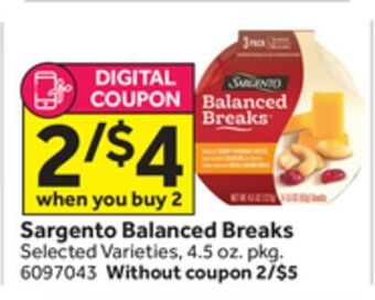 Stop&Shop Sargento balanced breaks offer