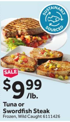 Stop&Shop Tuna or sword sh steak offer